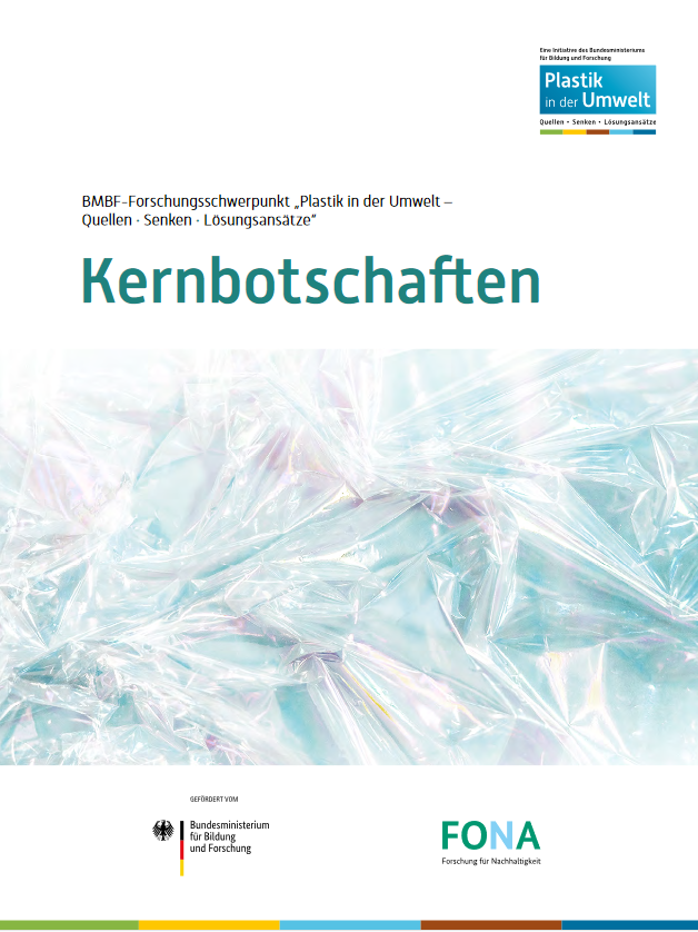 Cover der Kernbotschaften "Plastik in der Umwelt"