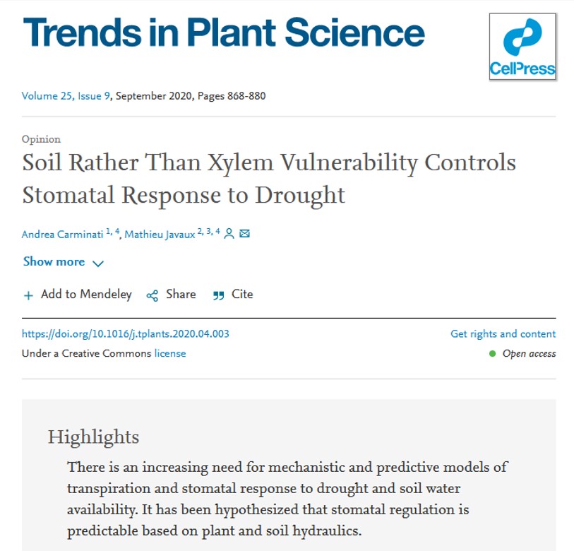 Veröfentlichung im Journal "Trends in Plant Science"