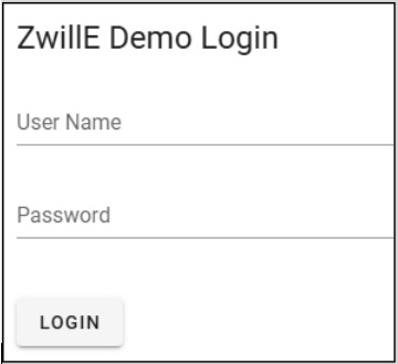 Demo Login: User Name, Password, Login-Button