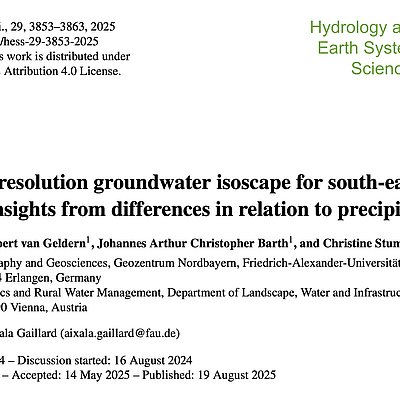 Fachartikel in Hydrology and Earth System Sciences (HESS)